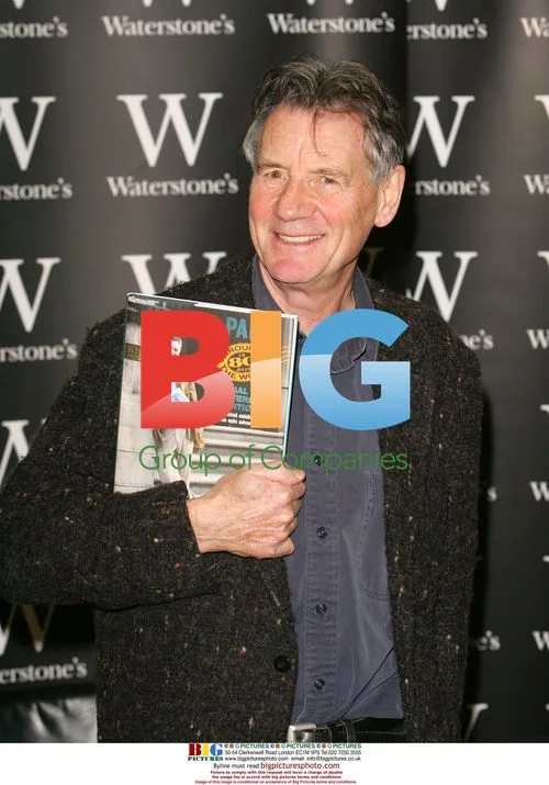 Michael Palin signs book at Waterstones