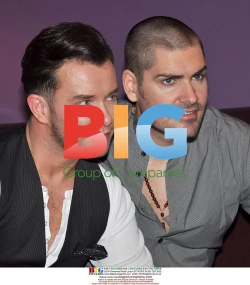 Boyzone's Stephen Gatley and Shane Lynch backstage