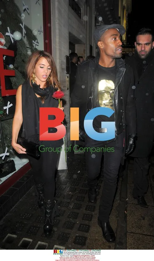 Simon Webbe and girlfriend at X Factor Party