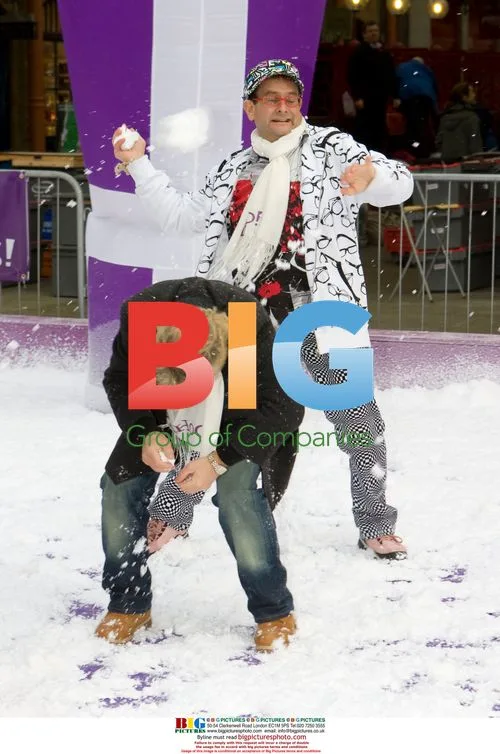 Celebs at Festive Snowball Fight