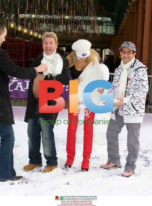"I'm a Celeb" Contestants Throw Snowballs in Covent Garden