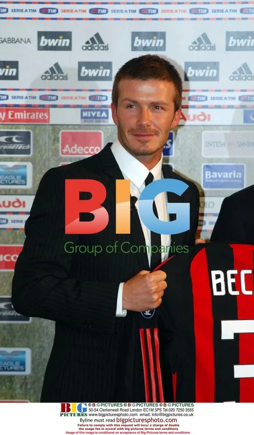David Beckham Presented as AC Milan Player