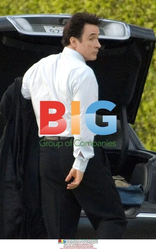 John Cusack on the set of 2012