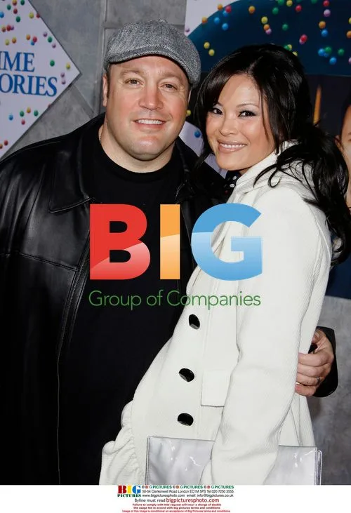 Kevin James & Steffiana De La Cruz at Bedtime Stories Premiere