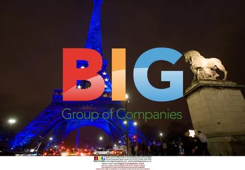 Eiffel Tower Illuminated for EU Presidency