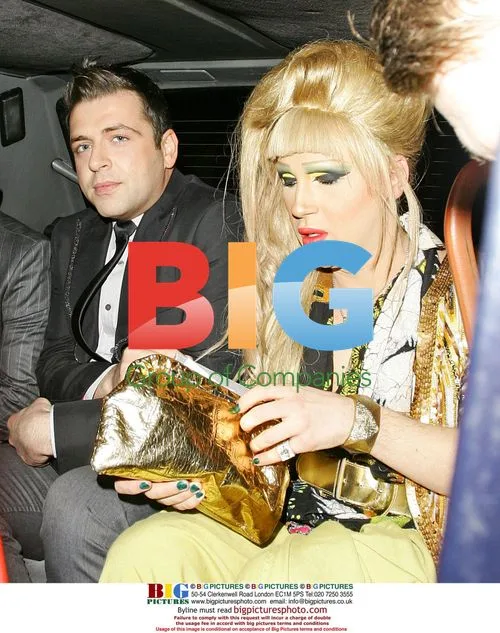 Jodie Harsh and Mark from Westlife Leaving Mayfair Hotel