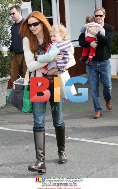 Marcia Cross and Family Shopping