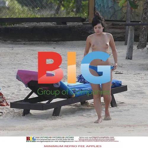 Lily Allen on Caribbean Beach