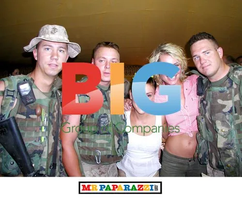 Rebecca Romain Stamos and Alyssa Milano in Iraq/Kuwait