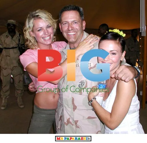 Rebecca Romain Stamos and Alyssa Milano in Iraq/Kuwait