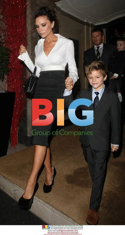 Beckham Family Leaving Claridges
