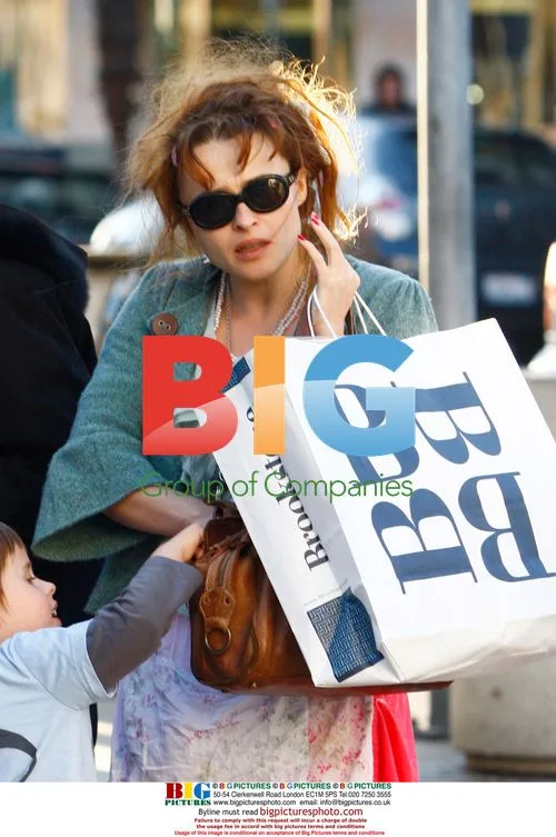 Tim Burton and Helena Bonham Carter with family