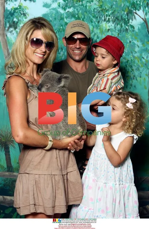 Dani Behr and family at Currumbin Wildlife Sanctuary