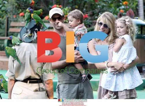 Dani Behr and family at Currumbin Wildlife Sanctuary