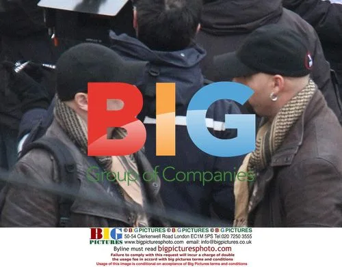 John Travolta and Jonathan Rhys Meyers filming 'From Paris With Love'