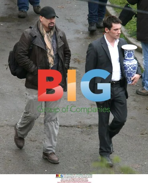 John Travolta and Jonathan Rhys Meyers filming 'From Paris With Love'
