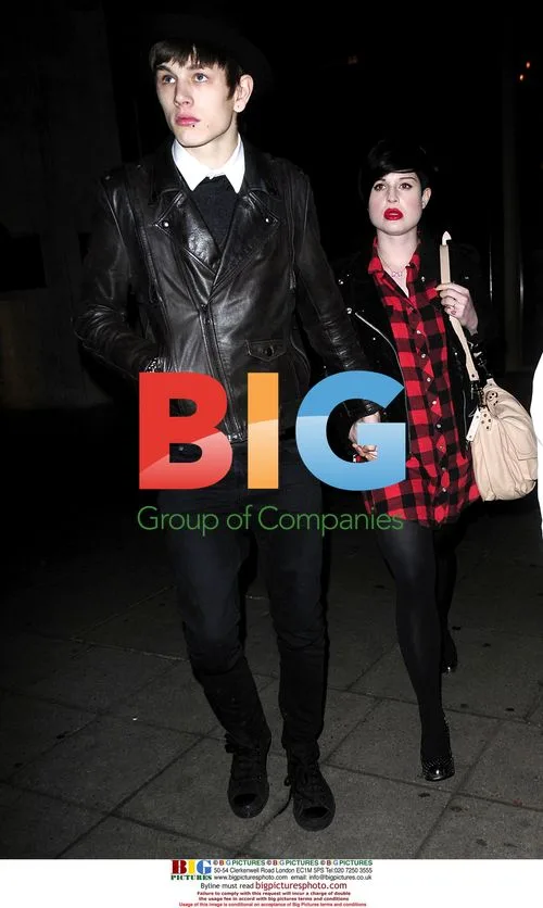 Kelly Osbourne and boyfriend Luke Worrell arrive at restaurant