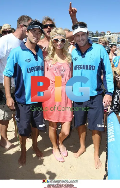Paris Hilton Hit with Sand at Bondi Beach