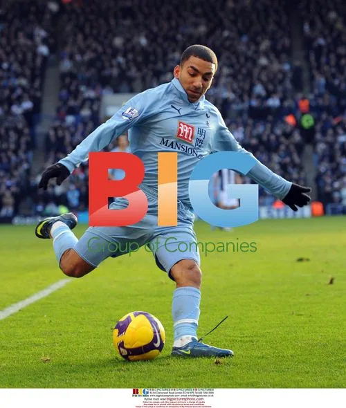 Tottenham's Aaron Lennon on the pitch
