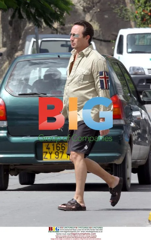 Julian Lennon grocery shopping in Saint Barths