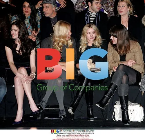 Anne Hathaway, Chloe Sevigny, Ashley Olsen and Milla Jovovich at Miss Sixty Show