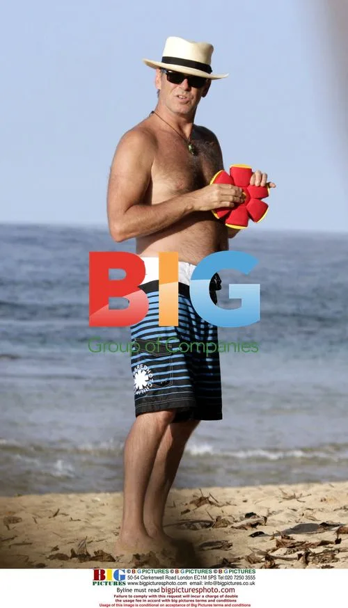 Pierce Brosnan and wife Keely on Hawaiian beach