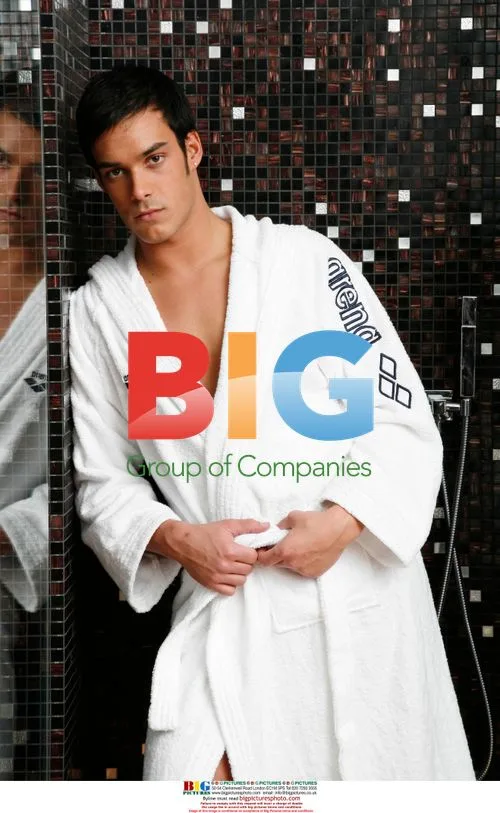 Swimmer Luca Marin poses for studio photos
