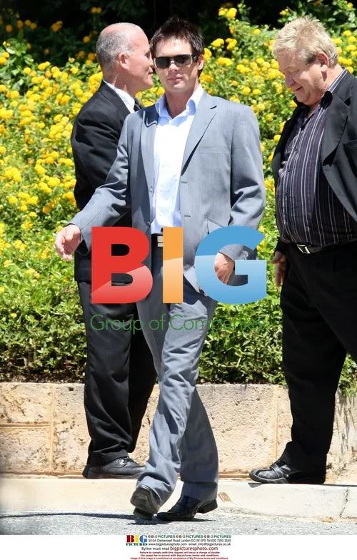 Ben Cousins Arrives at Heath Ledger Funeral