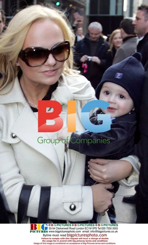 Emma Bunton with Beau and Jade Jones