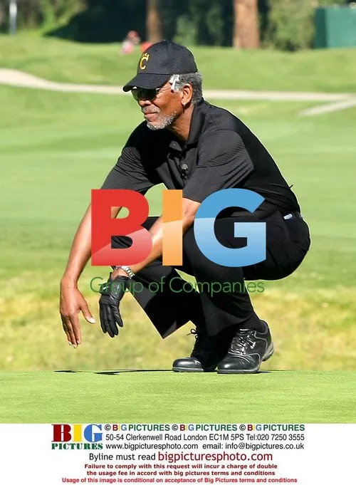 Morgan Freeman at Michael Douglas Golf Tournament