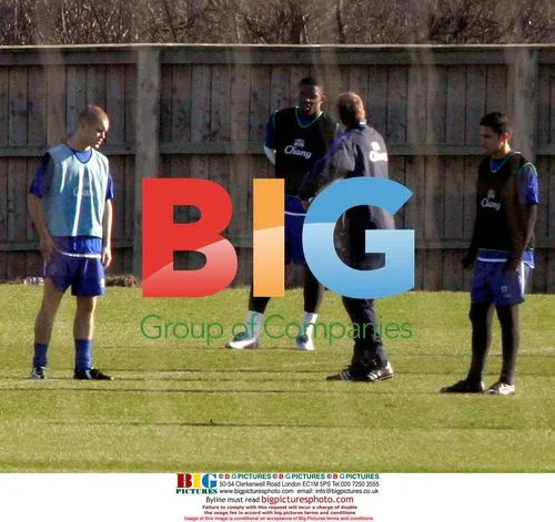Everton Players Train Together