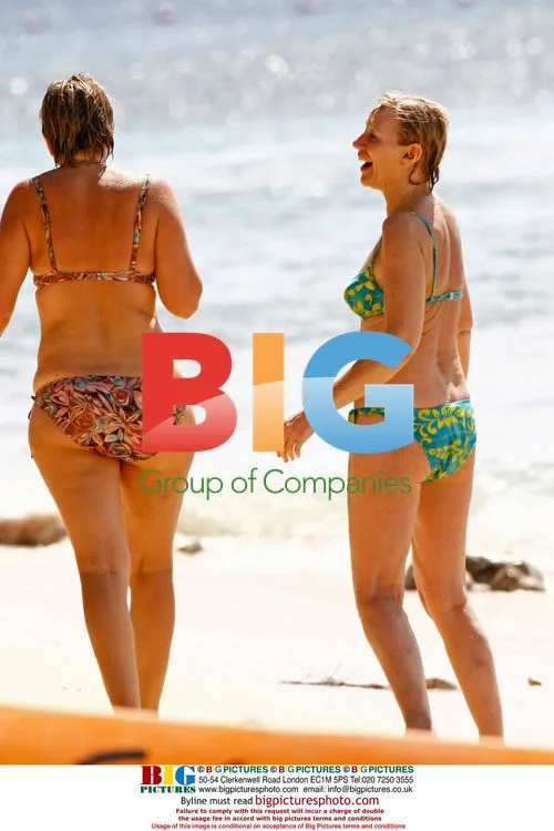 Penny Smith and Ingrid Tarrant Relaxing in Caribbean