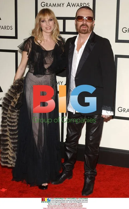 David A. Stewart and wife Anoushka at 50th Grammys