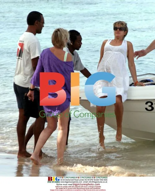 Ingrid Tarrant goes water skiing in Barbados