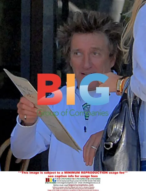 Rod Stewart and Wife Penny Lancaster's Casual Breakfast in Bel Air