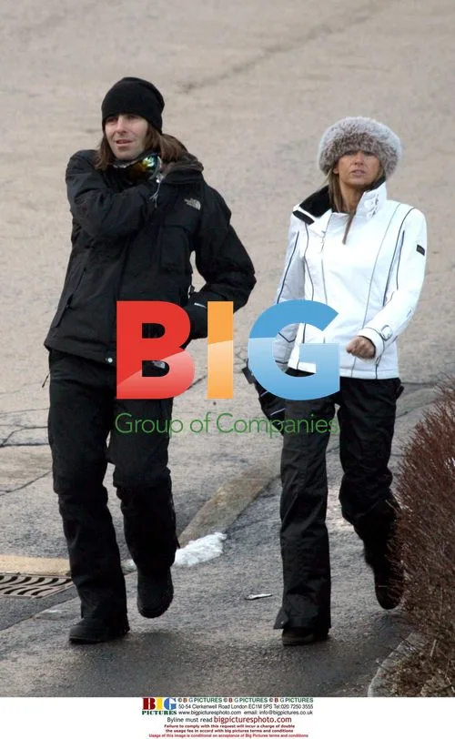 Liam Gallagher Skis with Family in Switzerland