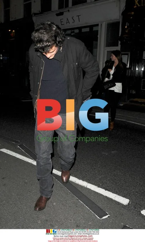 Orlando Bloom with Miranda Kerr in London