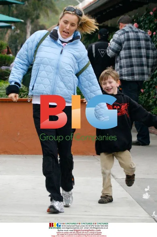 Tea Leoni and son in Malibu
