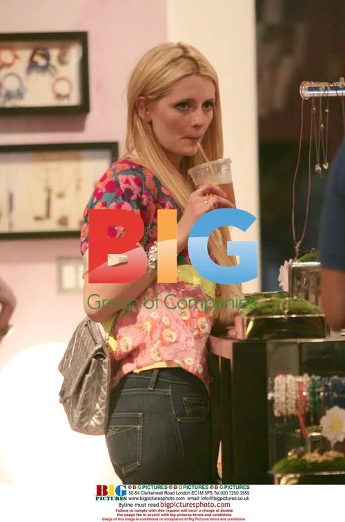 Mischa Barton Chic in Colorful Print Dress