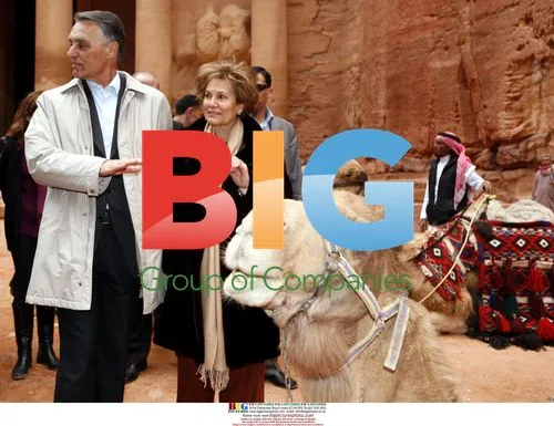 Portuguese president and first lady visit Petra, Jordan