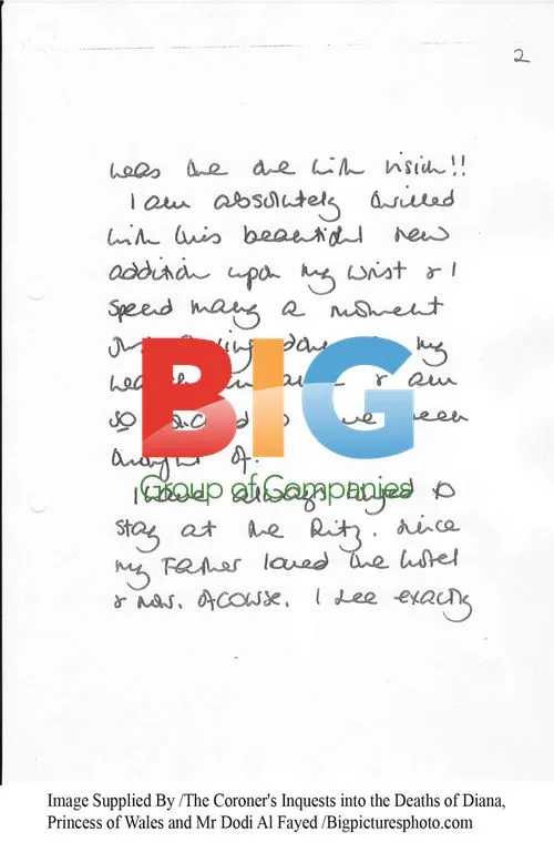 Diana & Dodi Letter