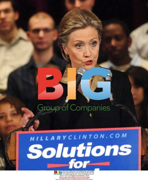Hillary Clinton Addresses Fundraiser Rally