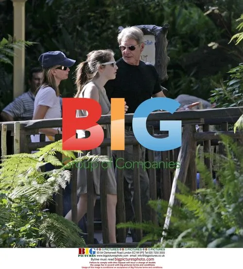 Harrison Ford, Calista Flockhart and family at Disneyland