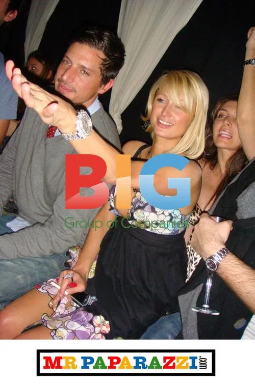 Paris Hilton and Simon Rex at Goa Nightclub