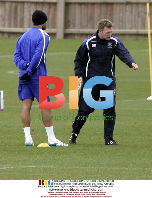 Everton Football Players at Training Ground