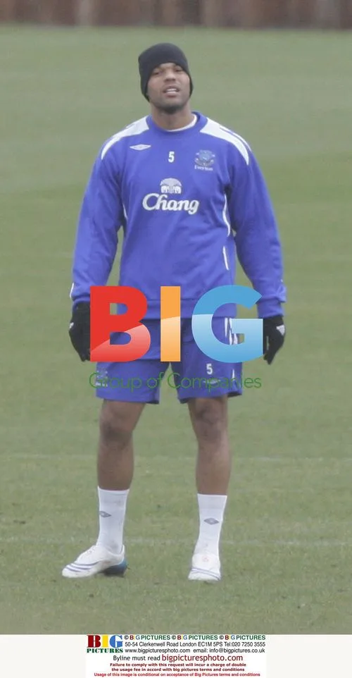 Joleon Lescott training at Everton