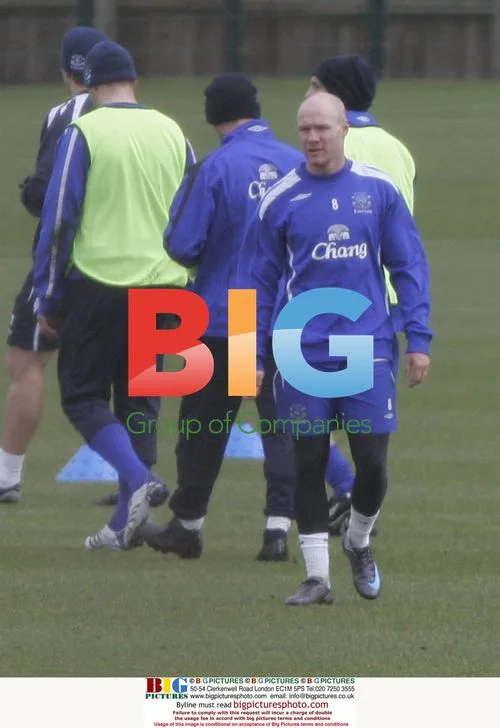 Andrew Johnson training at Everton