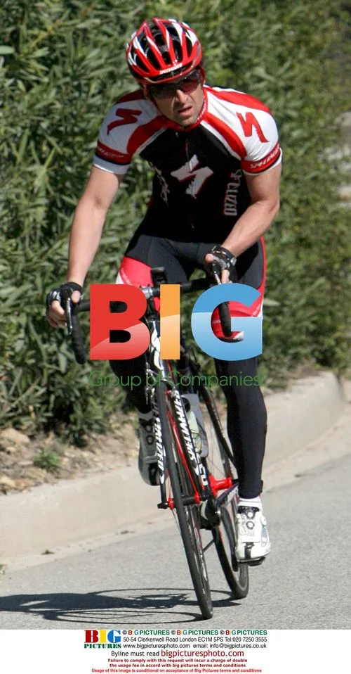 Patrick Dempsey biking in Hollywood Hills