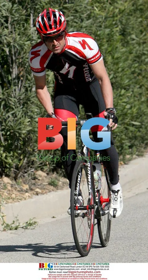 Patrick Dempsey Biking in Hollywood Hills