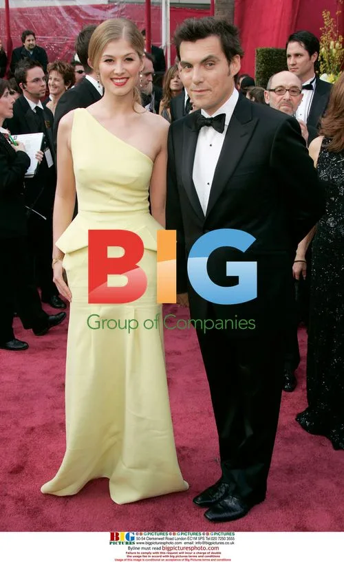 Rosamund Pike and Joe Wright at 80th Oscars